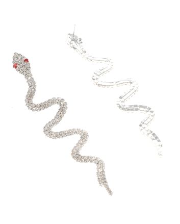 Long Rhinestone Post Earrings