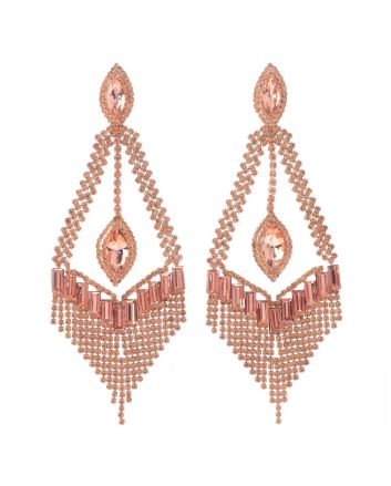 Large Rhinestone Chandelier Earrings