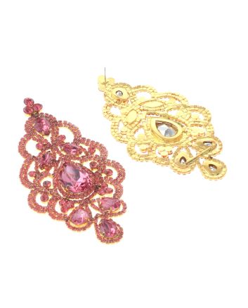 Large Rhinestone Drop Earrings