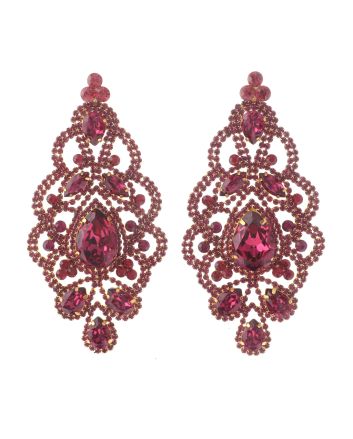 Large Rhinestone Drop Earrings
