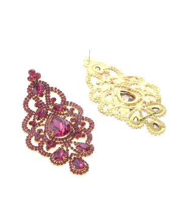 Large Rhinestone Drop Earrings