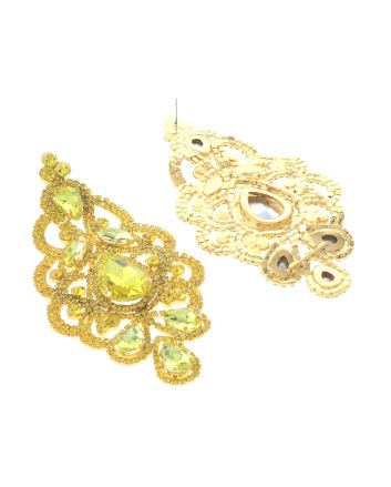 Large Rhinestone Drop Earrings