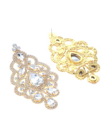 Large Rhinestone Drop Earrings