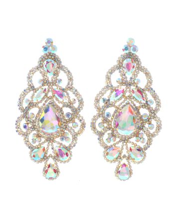 Large Rhinestone Drop Earrings