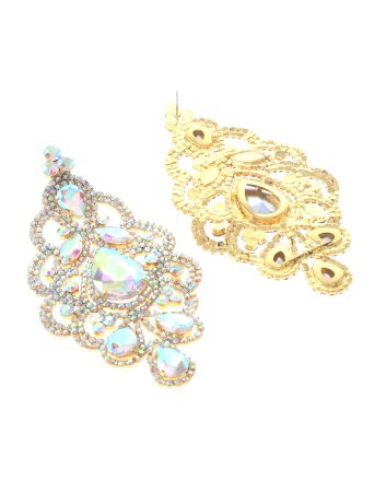 Large Rhinestone Drop Earrings