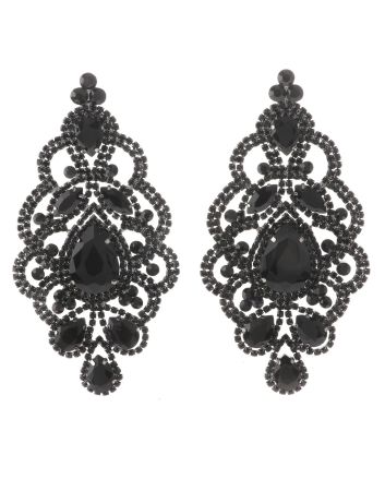 Large Rhinestone Drop Earrings