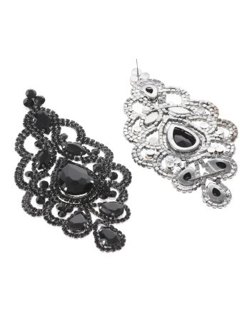 Large Rhinestone Drop Earrings