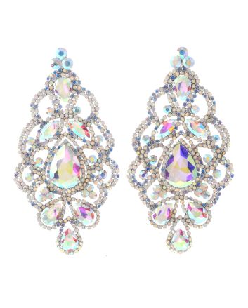 Large Rhinestone Drop Earrings