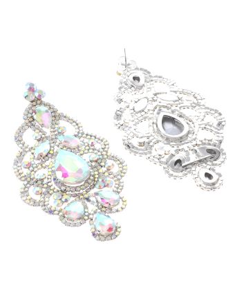 Large Rhinestone Drop Earrings