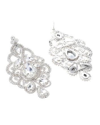 Large Rhinestone Drop Earrings