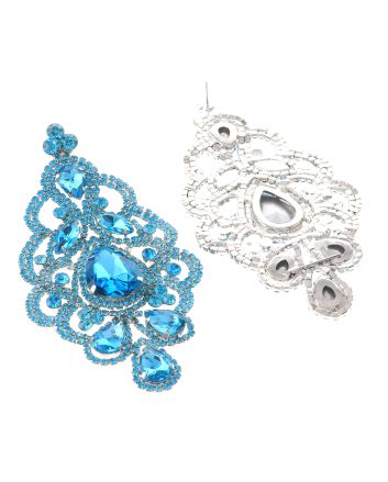 Large Rhinestone Drop Earrings