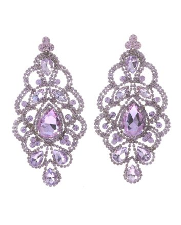 Large Rhinestone Drop Earrings