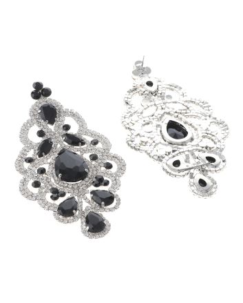 Large Rhinestone Drop Earrings