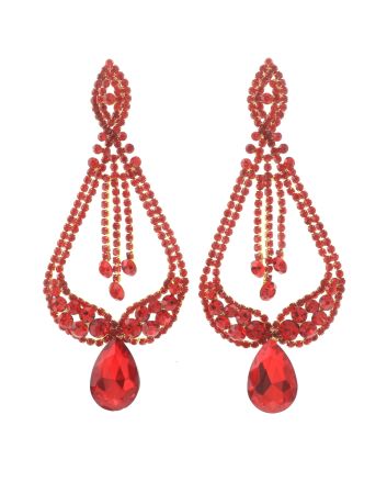 Large Rhinestone Drop Earrings