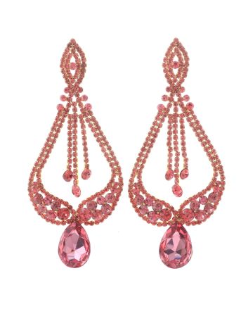 Large Rhinestone Drop Earrings