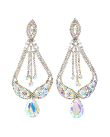 Large Rhinestone Drop Earrings