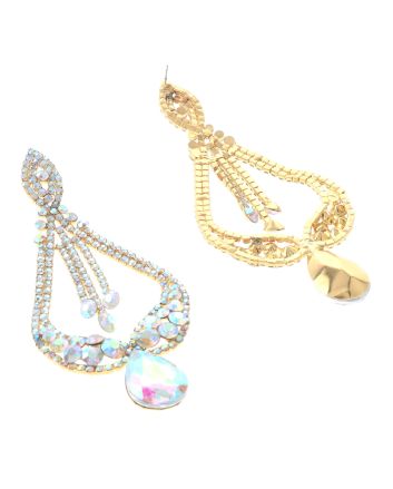 Large Rhinestone Drop Earrings