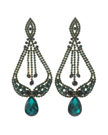 Large Rhinestone Drop Earrings
