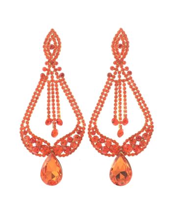 Large Rhinestone Drop Earrings