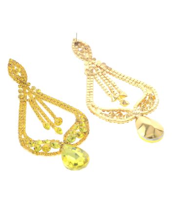 Large Rhinestone Drop Earrings