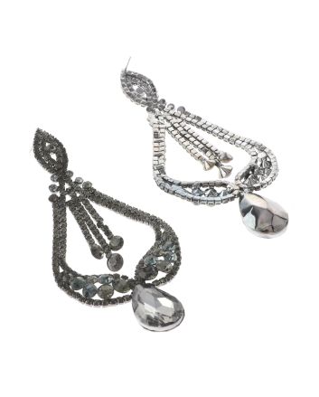 Large Rhinestone Drop Earrings