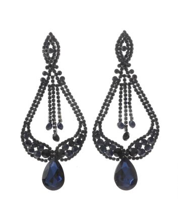 Large Rhinestone Drop Earrings