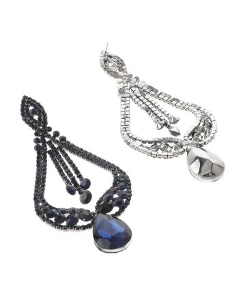 Large Rhinestone Drop Earrings