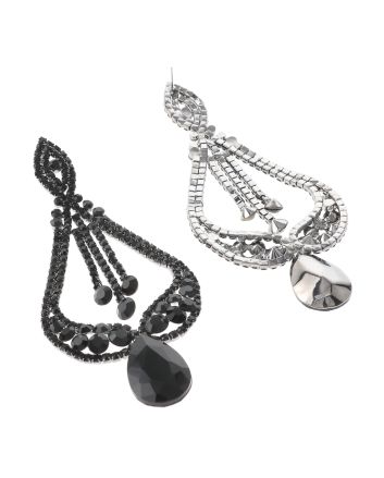 Large Rhinestone Drop Earrings