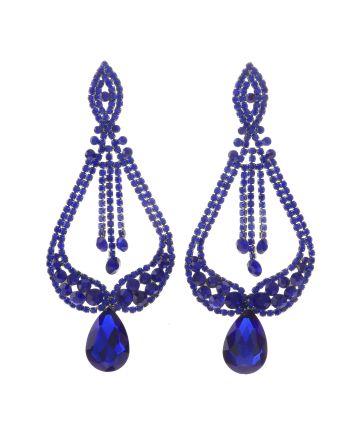 Large Rhinestone Drop Earrings