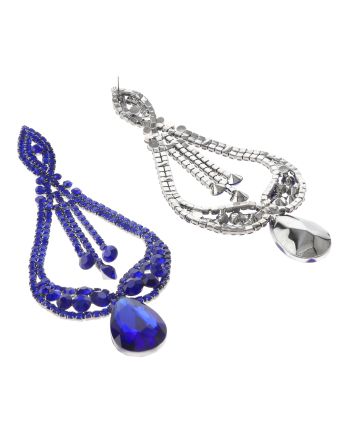 Large Rhinestone Drop Earrings