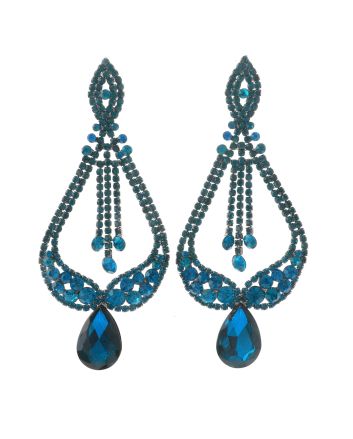 Large Rhinestone Drop Earrings