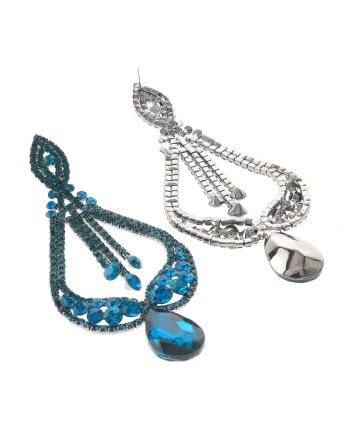 Large Rhinestone Drop Earrings