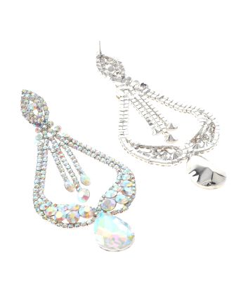 Large Rhinestone Drop Earrings