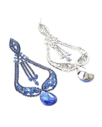 Large Rhinestone Drop Earrings