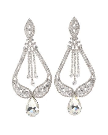 Large Rhinestone Drop Earrings