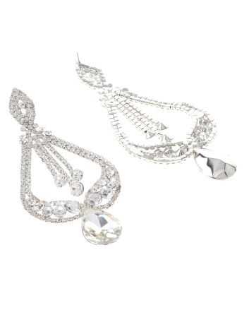 Large Rhinestone Drop Earrings