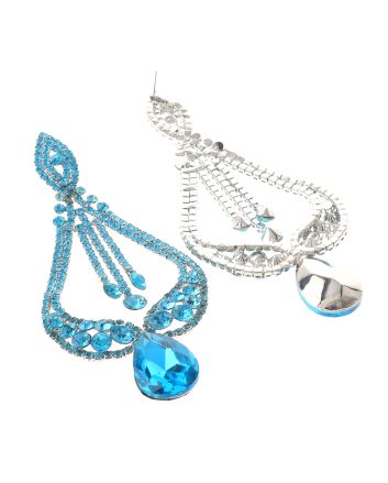Large Rhinestone Drop Earrings