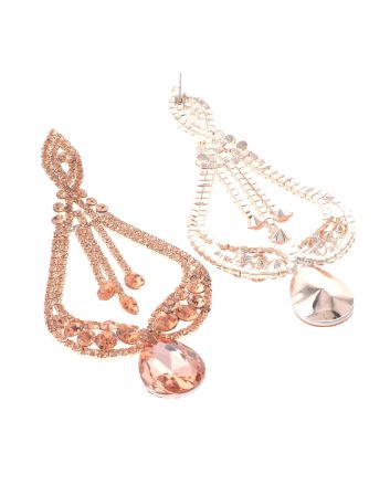 Large Rhinestone Drop Earrings