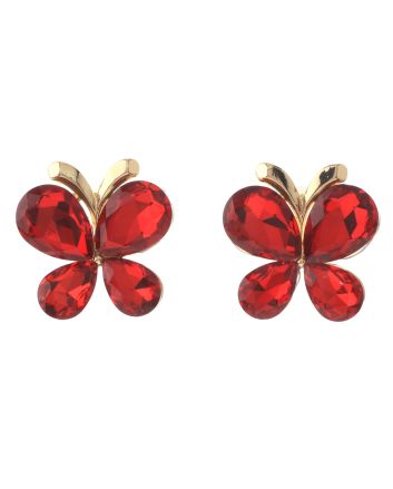 Crystal Butterfly Post Earrings