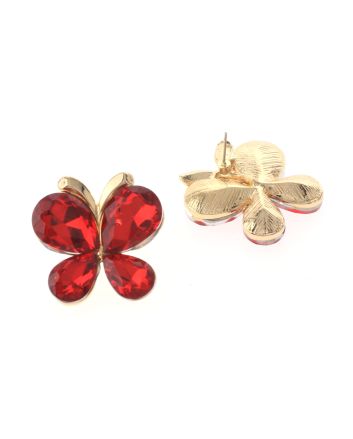 Crystal Butterfly Post Earrings