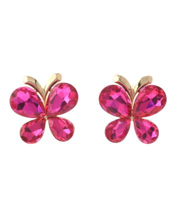Crystal Butterfly Post Earrings