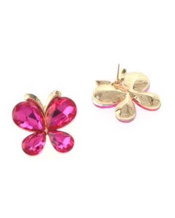 Crystal Butterfly Post Earrings