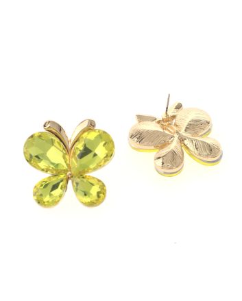 Crystal Butterfly Post Earrings