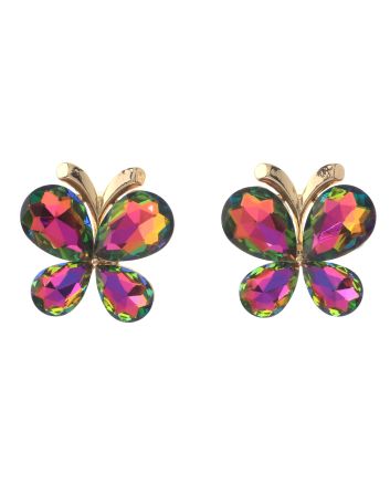 Crystal Butterfly Post Earrings