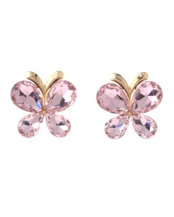 Crystal Butterfly Post Earrings