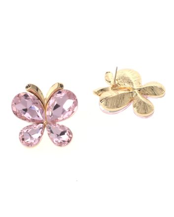 Crystal Butterfly Post Earrings