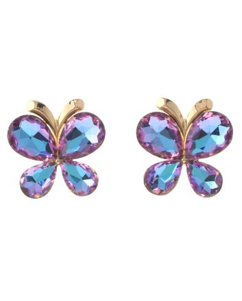 Crystal Butterfly Post Earrings