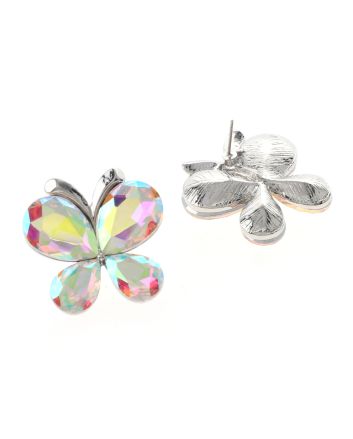 Crystal Butterfly Post Earrings