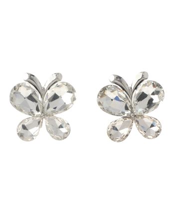 Crystal Butterfly Post Earrings