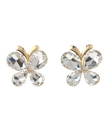Crystal Butterfly Post Earrings